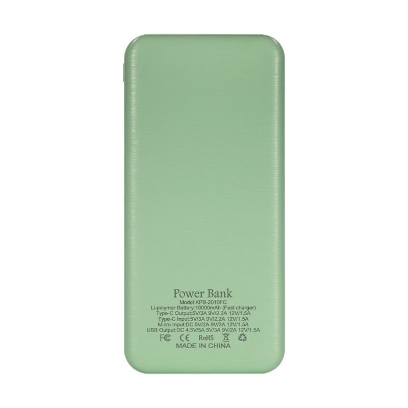 Повербанк Kraft KPB-2010FC 10000mAh зелений