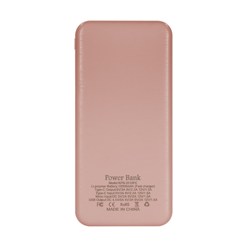 Повербанк Kraft KPB-2010FC 10000mAh рожевий