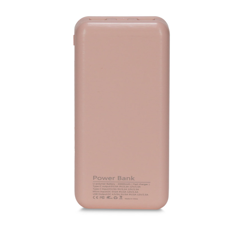 Повербанк Kraft KPB-2020FC 20000mAh рожевий