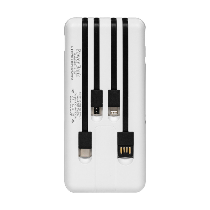 Повербанк Kraft KPB-1110W 10000mAh білий з бездротовою зарядкою