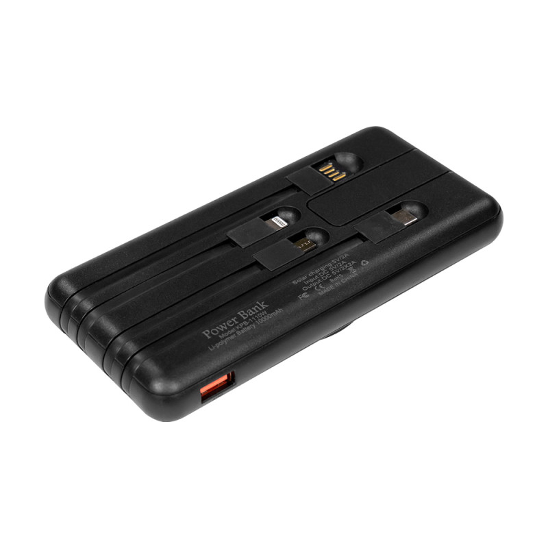 Повербанк Kraft KPB-1110W 10000mAh чорний з бездротовою зарядкою