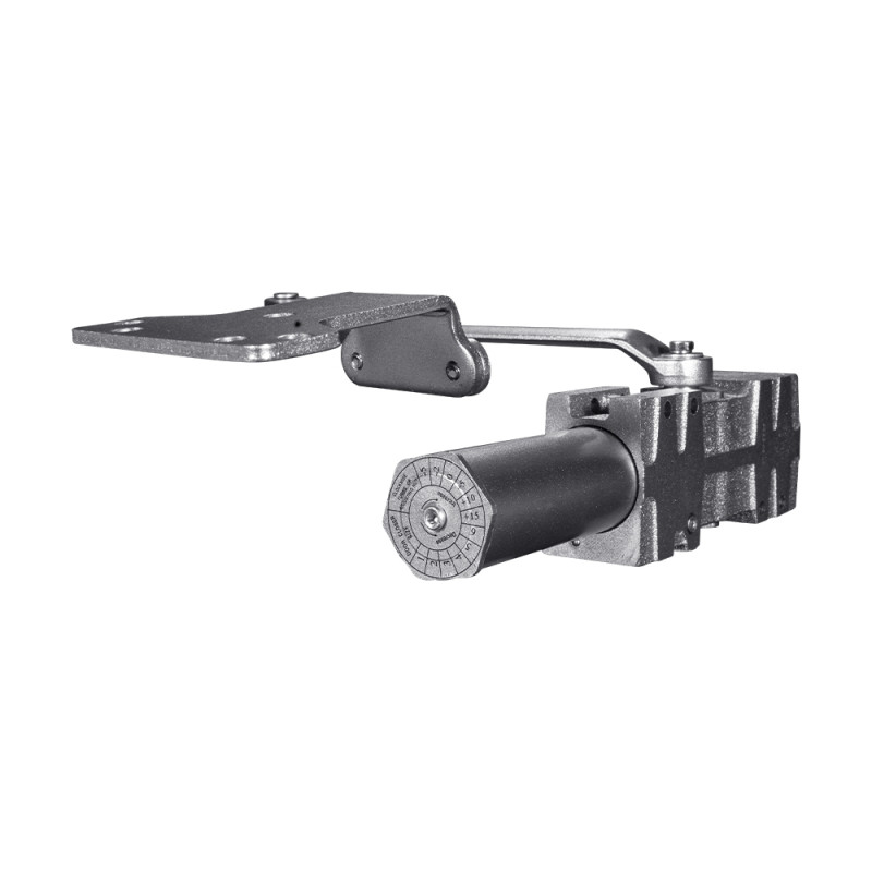 Доводчик Dortec DT-4041 с регулировкой угла открывания дверей, усилия по весу двери, скорости закрывания и дохлопа серебристый