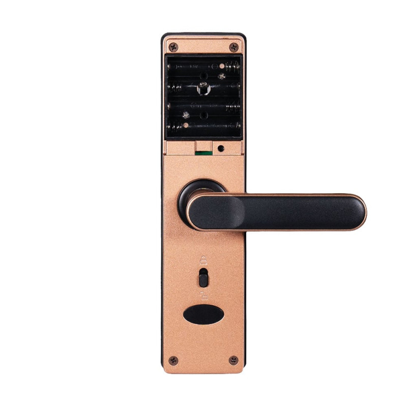 Замок біометричний автономний Trinix TRL-5402BTF Bronze з Bluetooth, зчитувачем відбитків пальців і карт