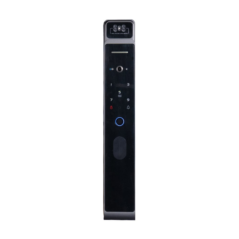 Замок біометричний автономний Trinix TRL-8802BTV Black з WiFi, розпізнаванням облич, зчитувачем відбитків пальців і карт