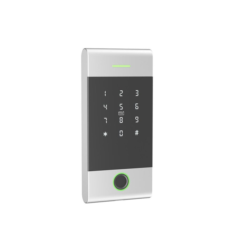Считыватель отпечатков пальцев и карт Trinix TRK-1206BTFW с клавиатурой, Bluetooth и контроллером серебристый