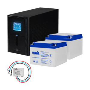 Комплект резервного живлення Kraft PSW1000VA/800W(LCD)24V UPS + гелева батарея 660 Вт-г
