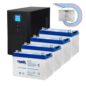 Комплект резервного живлення Kraft PSW3000VA/2400W(LCD)48V UPS + гелева батарея 5080 Вт-г