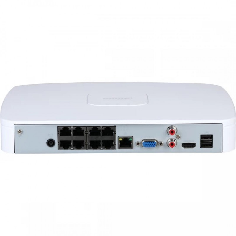 8-канальний NVR реєстратор Dahua DHI-NVR2108-8P-I2 WizSense з PoE