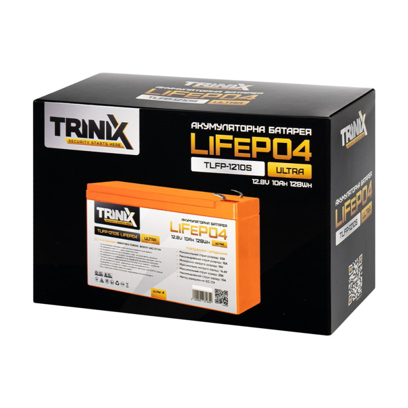Акумуляторна батарея Trinix TLFP-1210S Ultra LiFePO4 12В 10 Аг літій-залізо-фосфатна