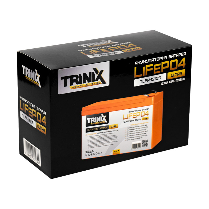 Акумуляторна батарея Trinix TLFP-1210S Ultra LiFePO4 12В 10 Аг літій-залізо-фосфатна