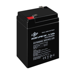 Акумуляторна батарея LogicPower AGM LPM 6V 4.5AH 6В 4.5 Аг свинцево-кислотна