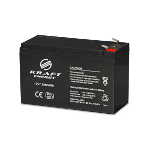 Акумуляторна батарея Kraft 12V7.2Ah/20Hr AGM 12В 7.2 Аг свинцево-кислотна