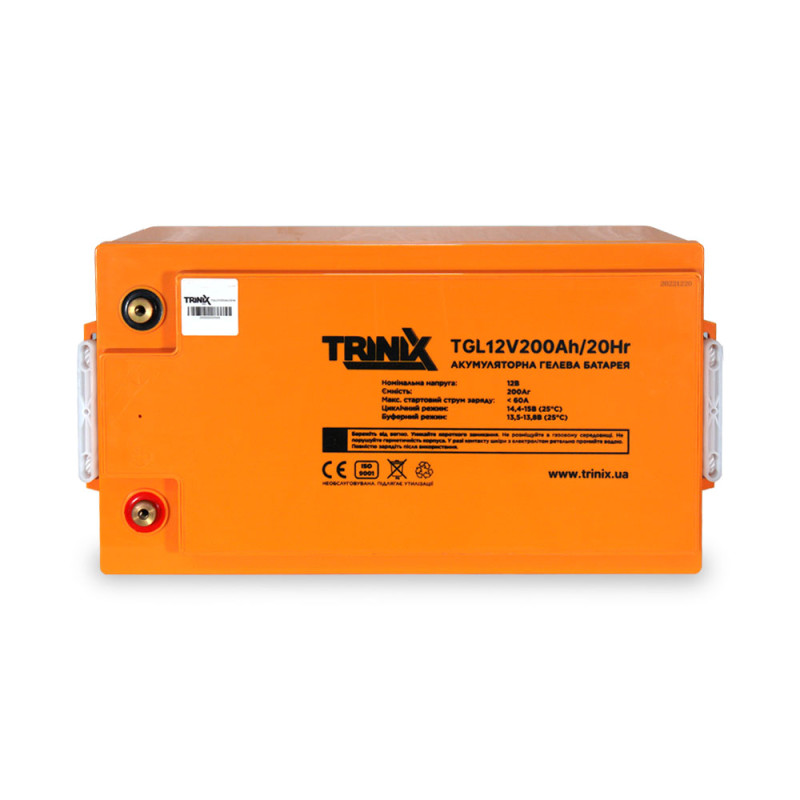 Акумуляторна батарея Trinix TGL12V200Ah/20Hr GEL Super Charge 12В 200 Аг гелева