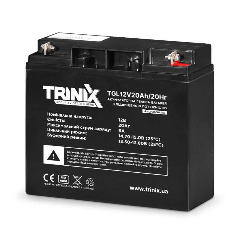 Аккумуляторная батарея Trinix TGL12V20Ah/20Hr GEL Super Charge 12В 20 Ач гелевая