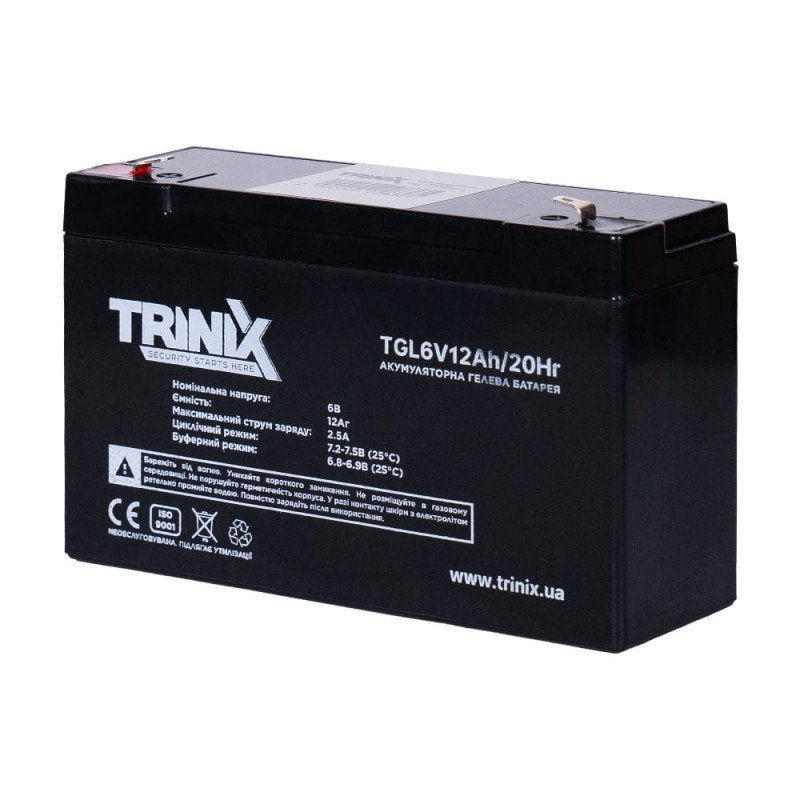 Акумуляторна батарея Trinix TGL6V12Ah/20Hr GEL 6В 12 Аг гелева
