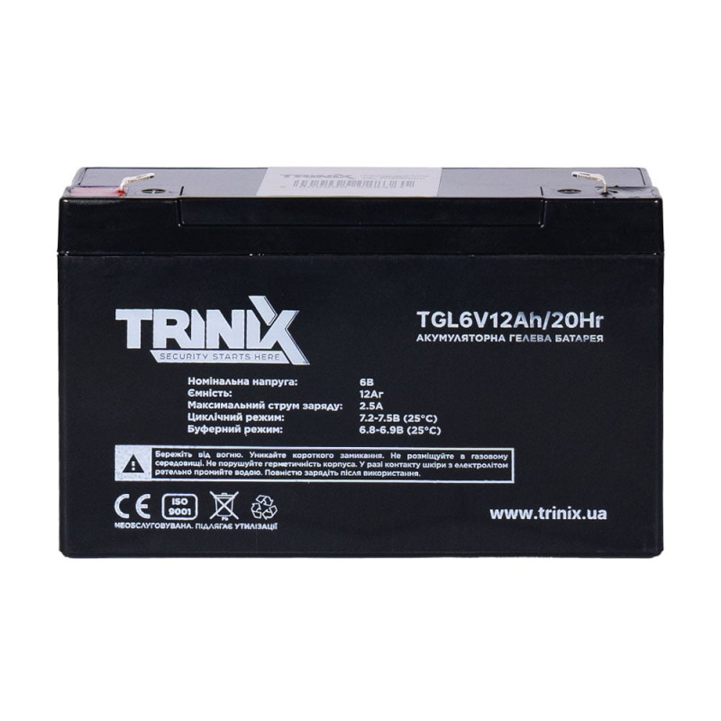 Акумуляторна батарея Trinix TGL6V12Ah/20Hr GEL 6В 12 Аг гелева