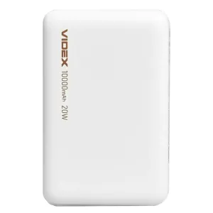 Повербанк VIDEX VPB-331 PD20W White 10000mAh з бездротовою зарядкою