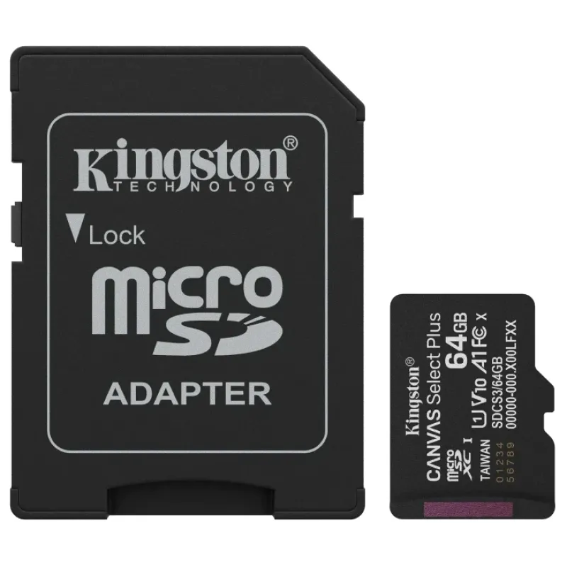 Карта пам'яті Kingston MICRO SDXC 64GB UHS-I W/ADAPTER