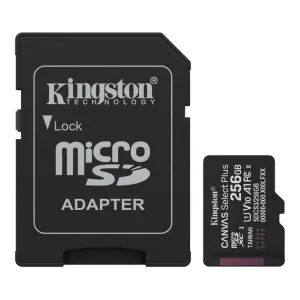 Карта пам'яті Kingston microSD 256GB C10 UHS-I A1 V10 R150MB/s + SD