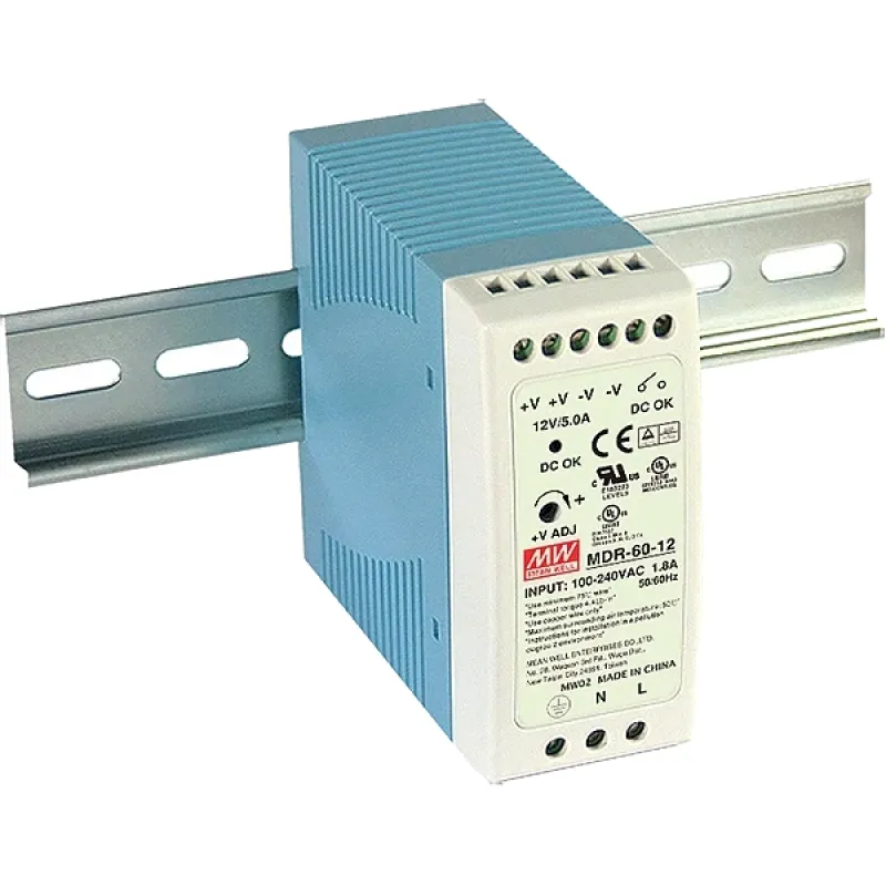 Блок питания MeanWell MDR-60-12 12В/5А на DIN-рейку