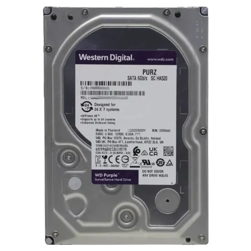 Жорсткий диск 4 ТВ Western Digital Purple 3.5" 4TB (WD44PURZ)