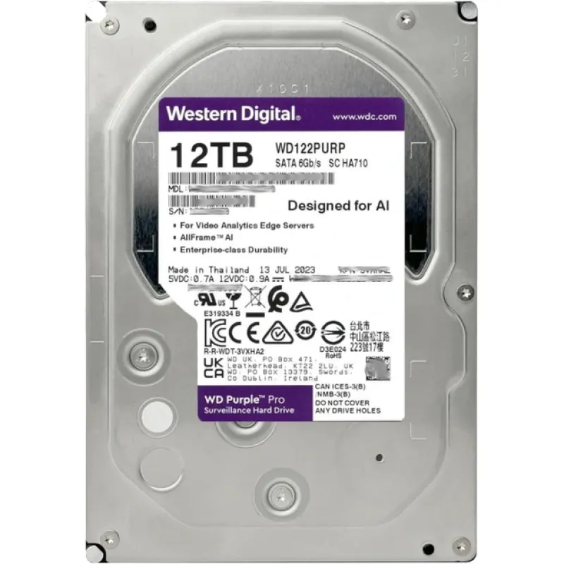 Жорсткий диск 12 ТБ Western Digital WD122PURP