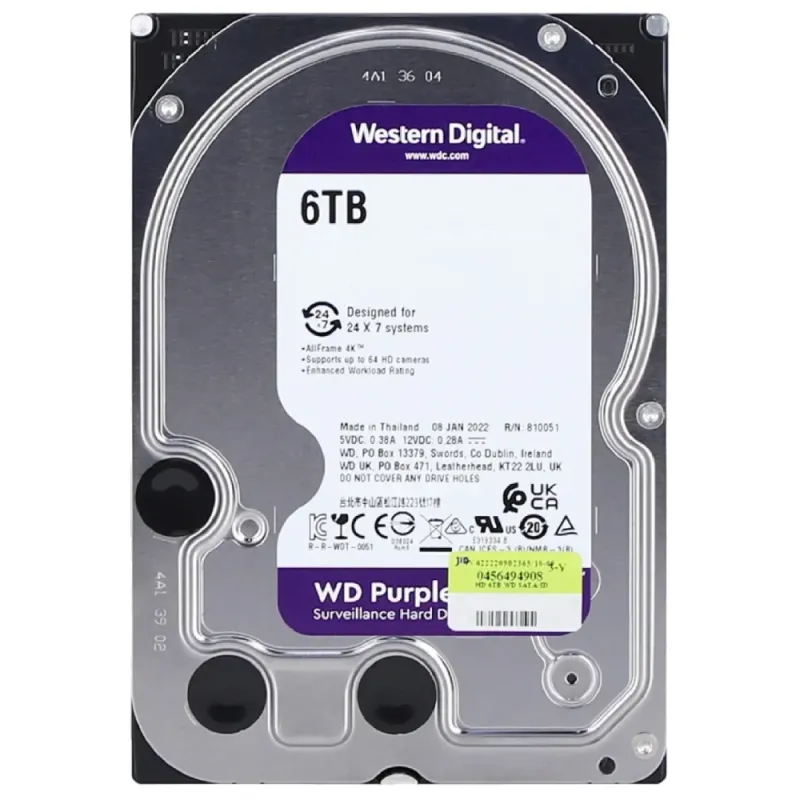 Жорсткий диск 6 ТБ Western Digital WD63PURU WD Purple Surveillance 