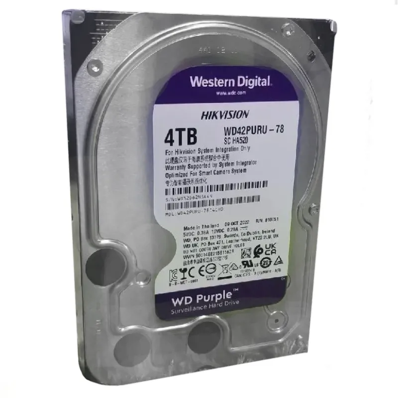 Жесткий диск 4 ТВ Western Digital WD42PURU-78 Purple Surveillance