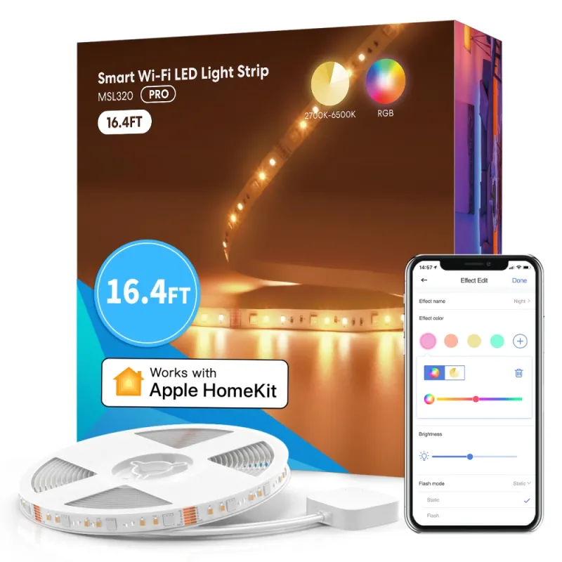 Розумна світлова LED стрічка Wi-Fi Meross MSL320CPHK(EU)-5m-Light