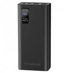 Повербанк Videx TITANUM 728S 30000mAh 22.5W чорний