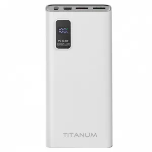 Повербанк Videx TITANUM 727S 20000mAh 22.5W білий