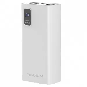 Повербанк Videx TITANUM 728S 30000mAh 22.5W білий