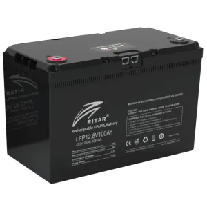 Акумуляторна батарея Ritar LFP12.8V100AHG24 12В 100 Аглітій-залізо-фосфатна із системою підігріву та Bluetooth