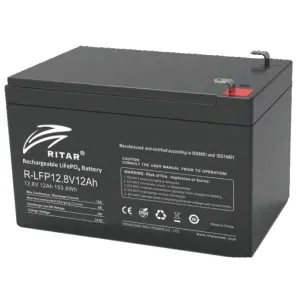 Акумуляторна батарея 12 Аг Ritar R-LFP12.8V12AH літій-залізо-фосфатна із системою підігріву