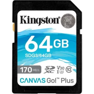 Карта пам'яті Micro SDXC 64Гб Kingston Canvas Go Plus 170R C10 UHS-I U3 V30