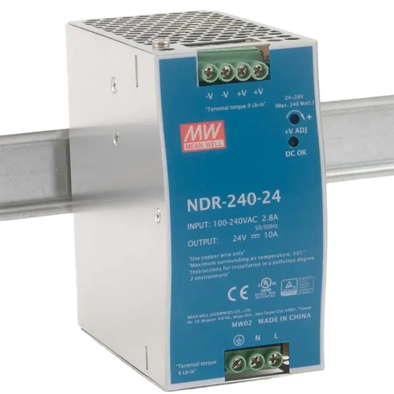 Блок живлення Mean Well NDR-240-24 24В/10А на DIN-рейку
