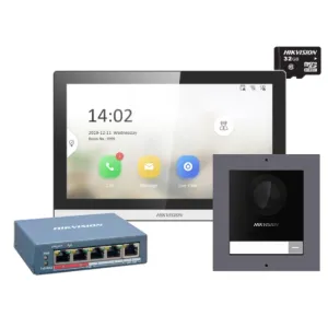 Комплект IP-домофону Hikvision DS-KD8003-IME1(B)/Flush+DS-KH6350-TE1+HS-TF