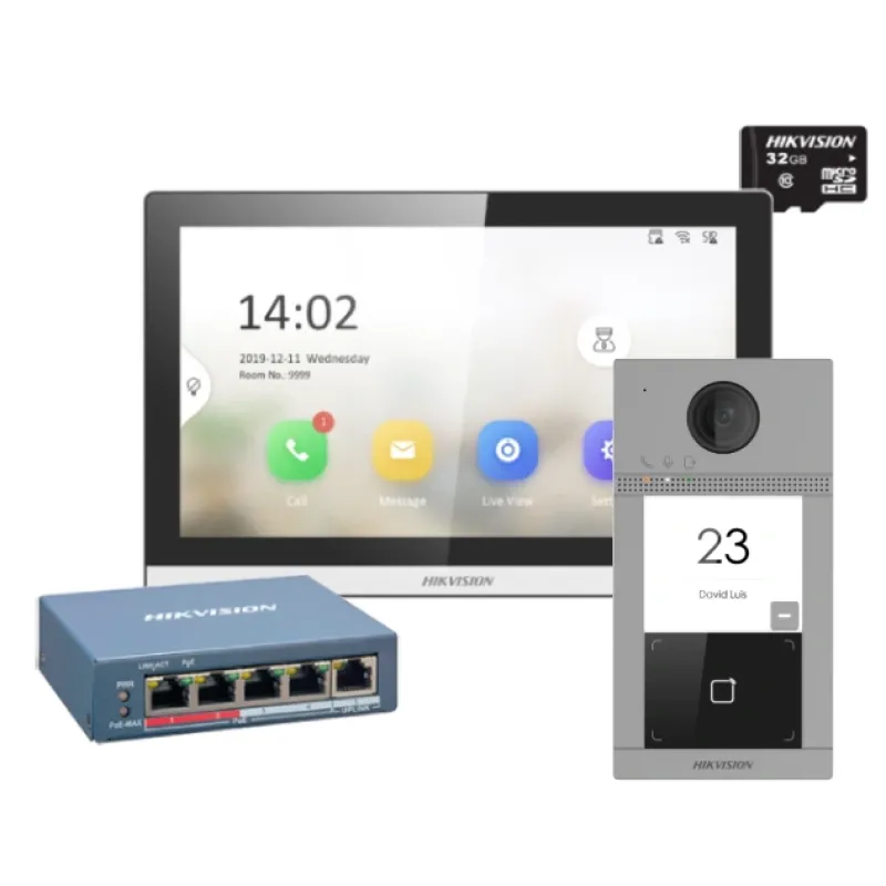 Комплект IP-домофону Hikvision DS-KV8113-WME1(B)/Flush+DS-KH6350-TE1+HS-TF