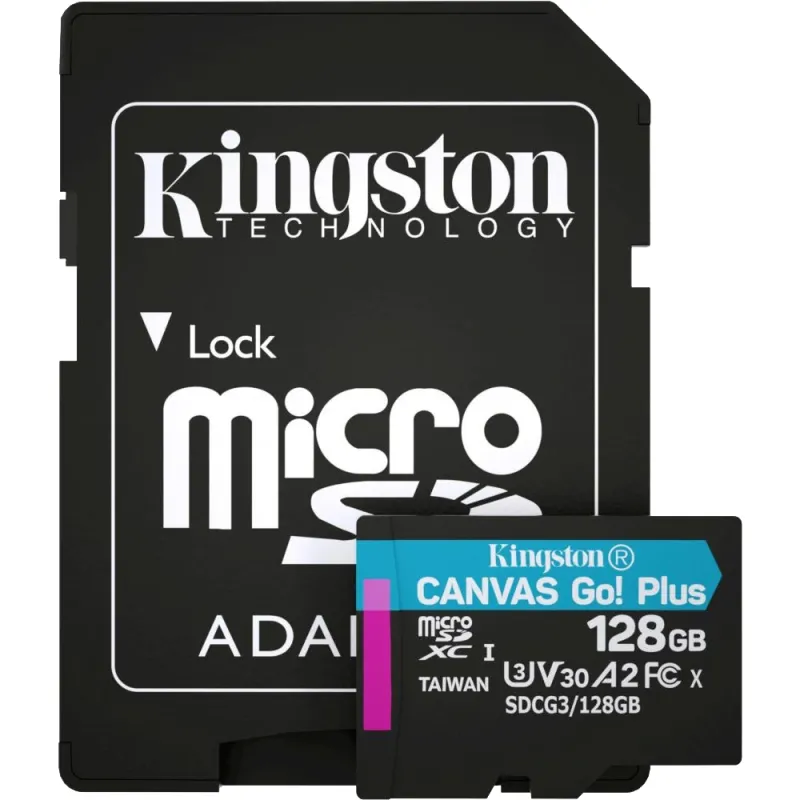 Карта пам'яті Micro SDXC 128 Гб Kingston A2 U3 V30 + ADP