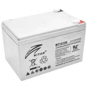 Акумуляторна батарея Ritar RT12120B 12В 12 Aг AGM свинцево-кислотна