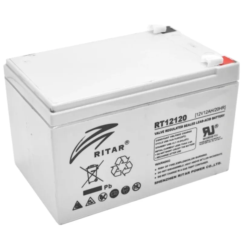 Аккумуляторная батарея Ritar RT12120B 12В 12 Aч AGM свинцово-кислотная