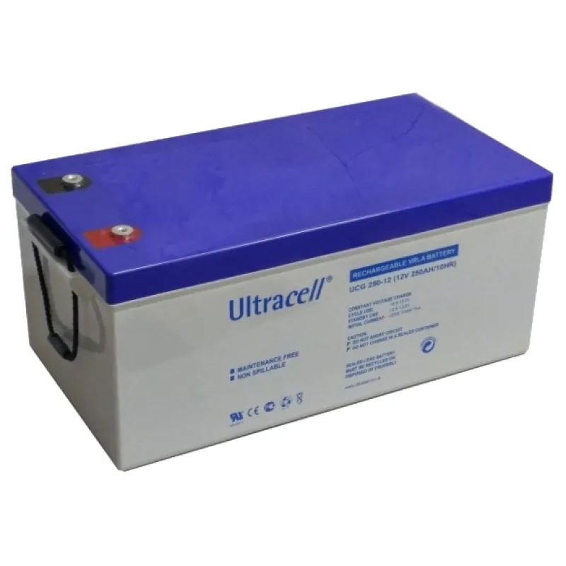 Аккумуляторная батарея Ultracell UCG250-12 GEL 12В 250 Aг гелевая