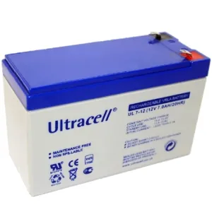 Акумуляторна батарея Ultracell UL7-12 AGM 12В 7 Aг свинцево-кислотна