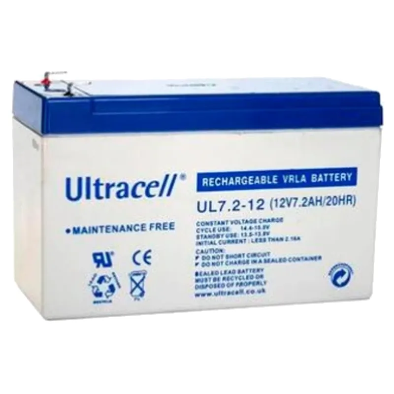Аккумуляторная батарея Ultracell UL7.2-12 AGM 12В 7.2 Аг свинцово-кислотная