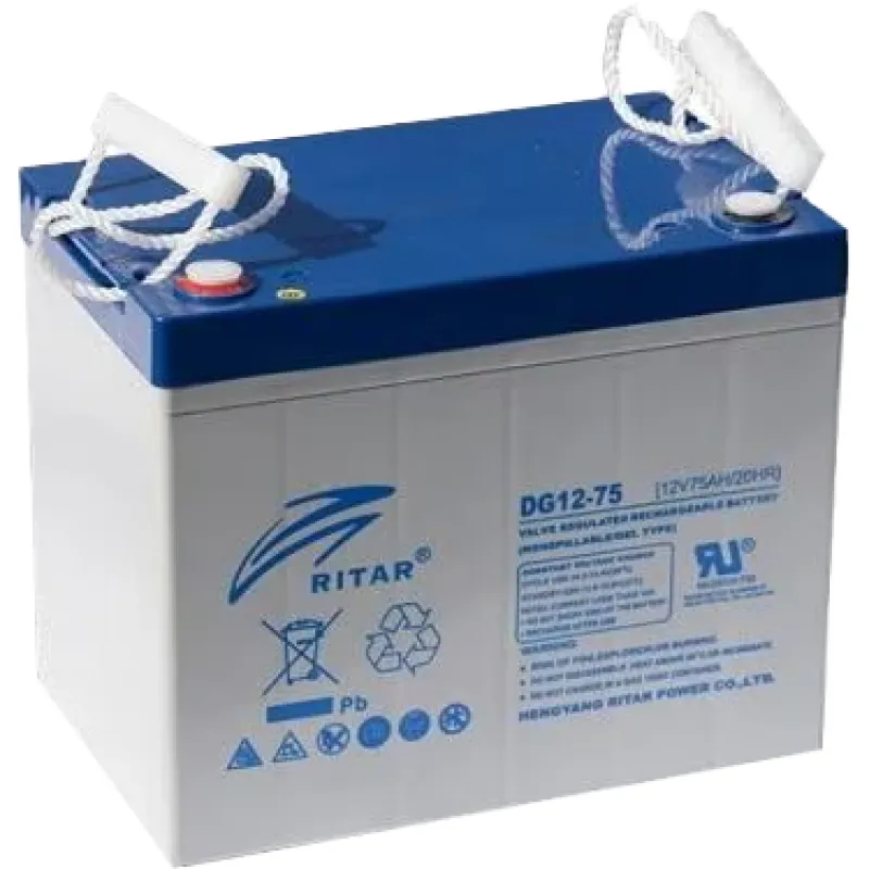 Аккумуляторная батарея RITAR DG12-75 12В 75 Ач гелевая