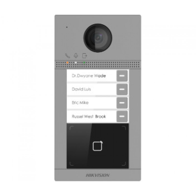 Wi-Fi IP-виклична панель Hikvision DS-KV8413-WME1(B)/Surface/Flush